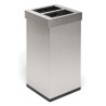 Afvalbak Carro mix RVS | 2 x 52,5 liter 