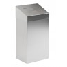Afvalbak met pushklep 50 liter RVS