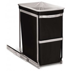 Simplehuman Afvalbak Pull-out Bin Chroom Zwart | 30 liter