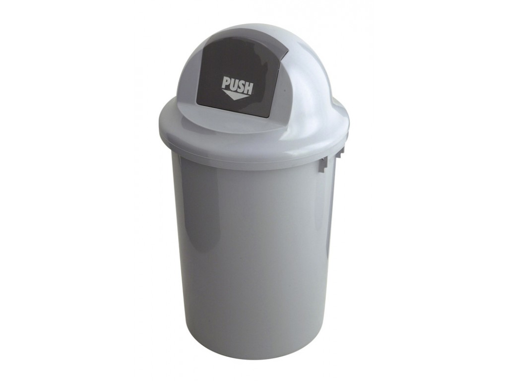 Kunststof afvalbak liter met grijs