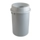Kunststof afvalbak met open top 60 liter grijs