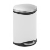 Eko pedaalemmer Shell Bin 10 liter wit, mat RVS