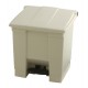 Rubbermaid container met pedaal Step-On 30.3 liter beige