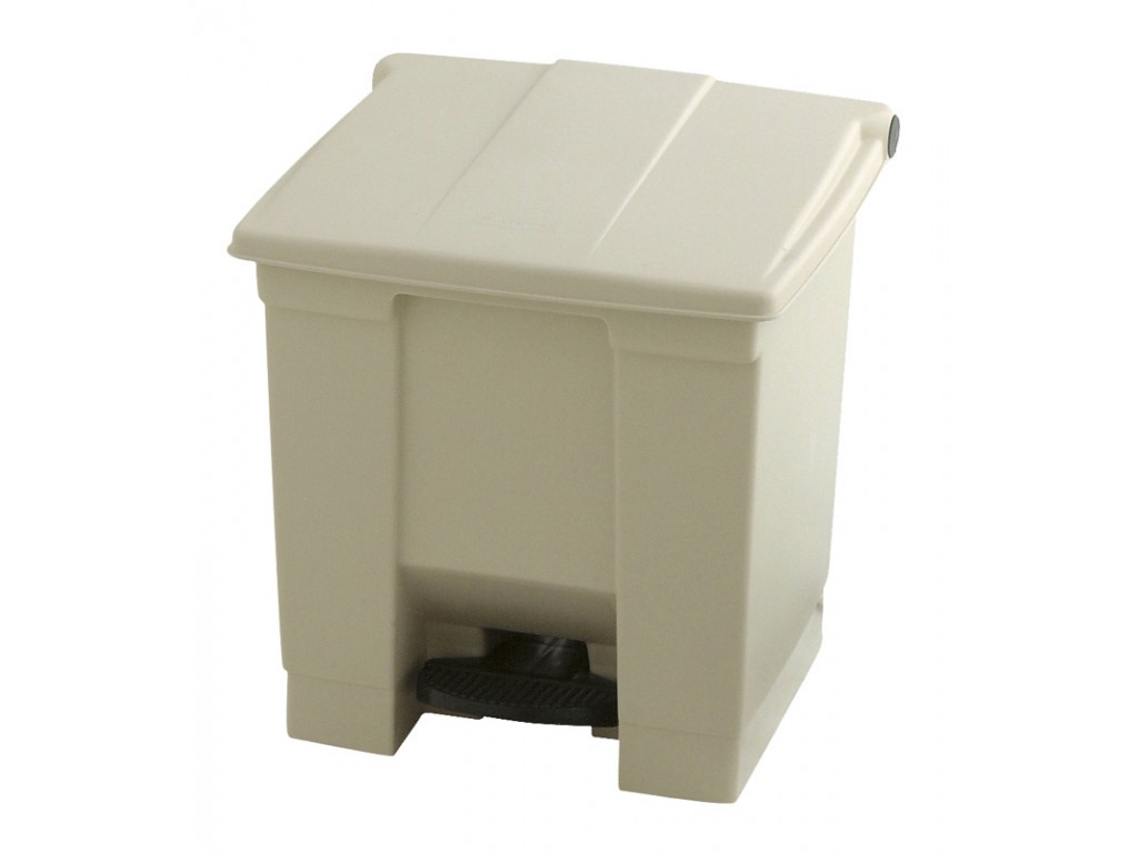 Rubbermaid container met pedaal Step-On 30.3 liter beige