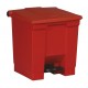 Rubbermaid container met pedaal Step-On 30.3 liter rood