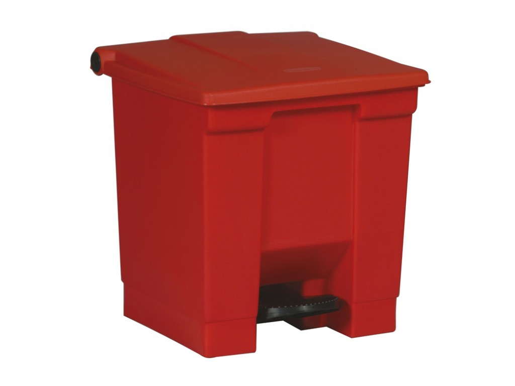 Rubbermaid container met pedaal Step-On 30.3 liter rood