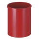 Metalen papierbak rond 15 liter rood