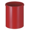 Metalen papierbak rond 15 liter rood