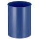 Metalen papierbak rond 30 liter blauw