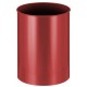 Metalen papierbak rond 30 liter rood