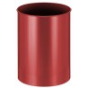 Metalen papierbak rond 30 liter rood