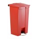 Rubbermaid container met pedaal Step-On 87 liter rood