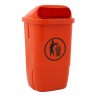 Kunststof buitenafvalbak 50 liter oranje