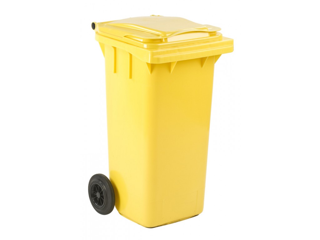 Mini-container 120 liter geel