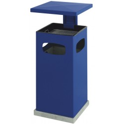 As-papierbak met afneembaar dak 70 liter blauw