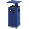 As-papierbak met afneembaar dak 70 liter blauw