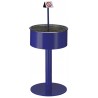 Zandasbak op voet blauw	
